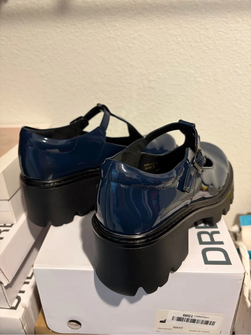 Dream Pairs Navy Y2K Chunky Sole Mary Jane Pumps size 9.5